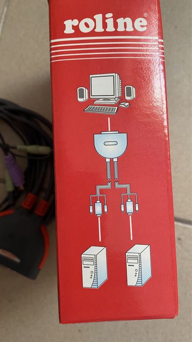 Roline KVM світч для двох комп‘ютерів або системи відеонагляду