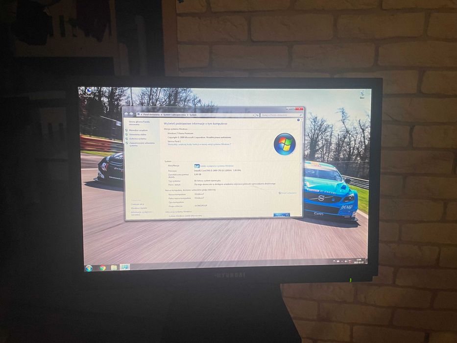 Komputer stacjonarny + monitor + drukarka