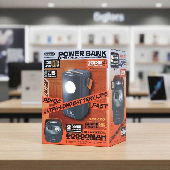 Power Bank Remax RPP 100 60000mAh 100W портативна зарядна станція