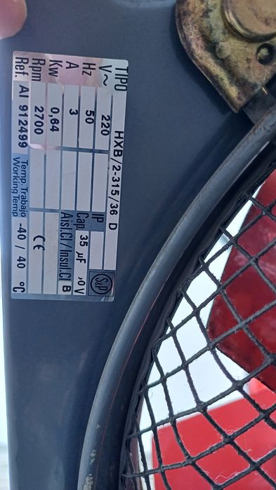 Motor ventilador extração ar