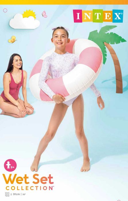 Koło dmuchane do pływania o średnicy 91 cm INTEX 59271