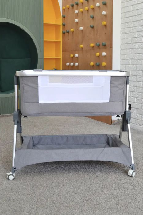 Приставне дитяче ліжко CARRELLO Aria CRL-16402 Silver Grey
