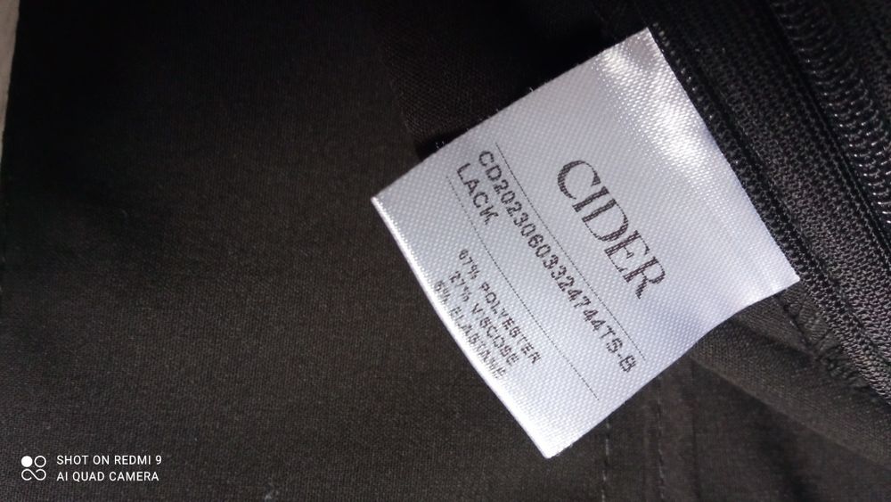 Czarne eleganckie spodnie damskie Cider 16/18