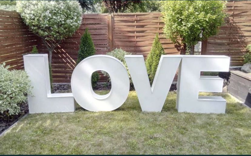 Napis Love multimedialny, dekoracja, wesele, impreza okolicznościowa