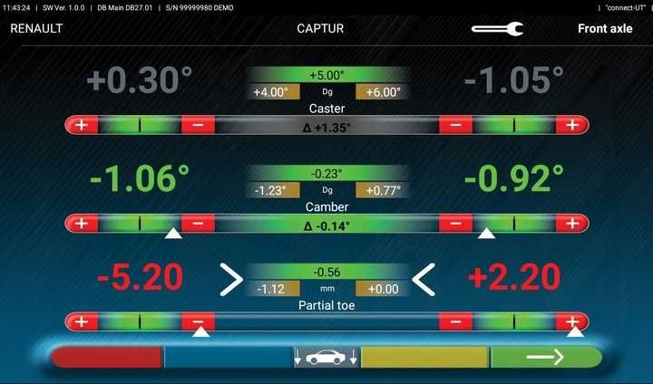 Geometria do kół CCD Ravaglioli TD2.0 WiFi 3P podnośnik dwukolumnowy