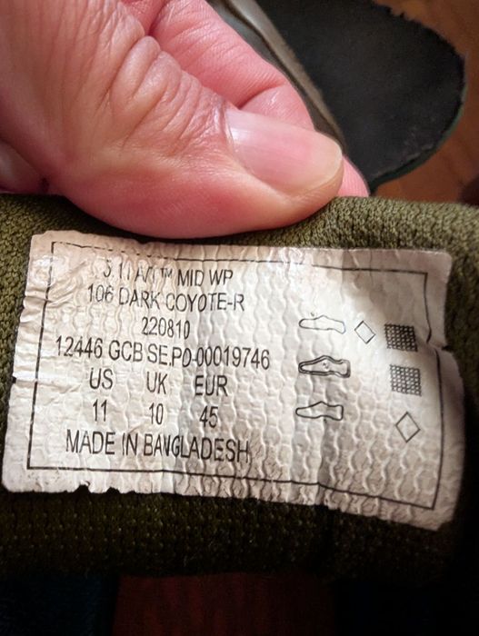 5.11 , Тактичні берці ,  11 / 45 / 29 см