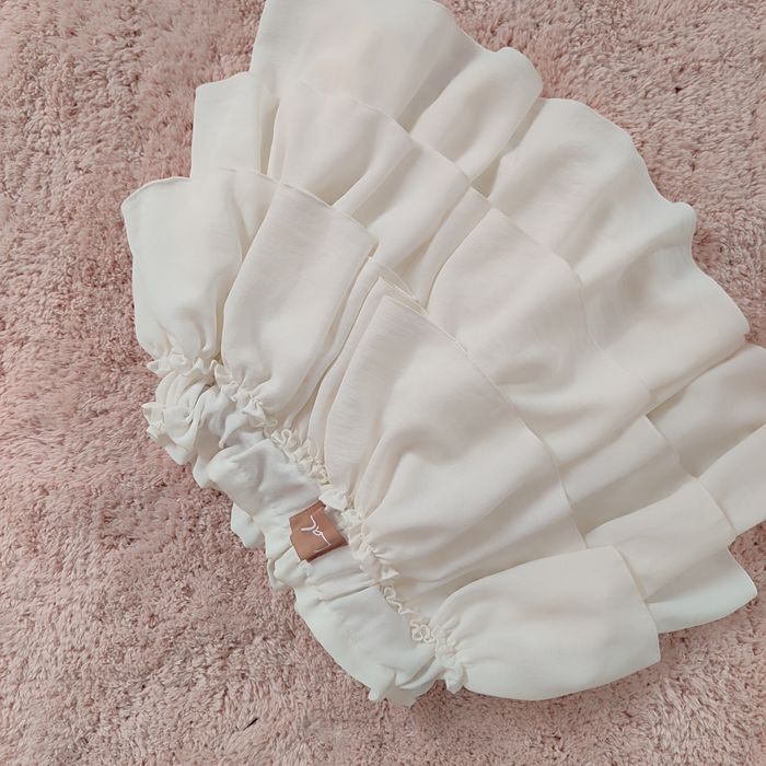 Lalu spódnico spodenki spódniczka biała falbanki na gumce  polska prod