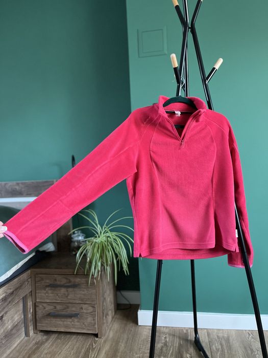 Bluza sweter suwak róż czerwony sport golf półgolf quechua decathlon