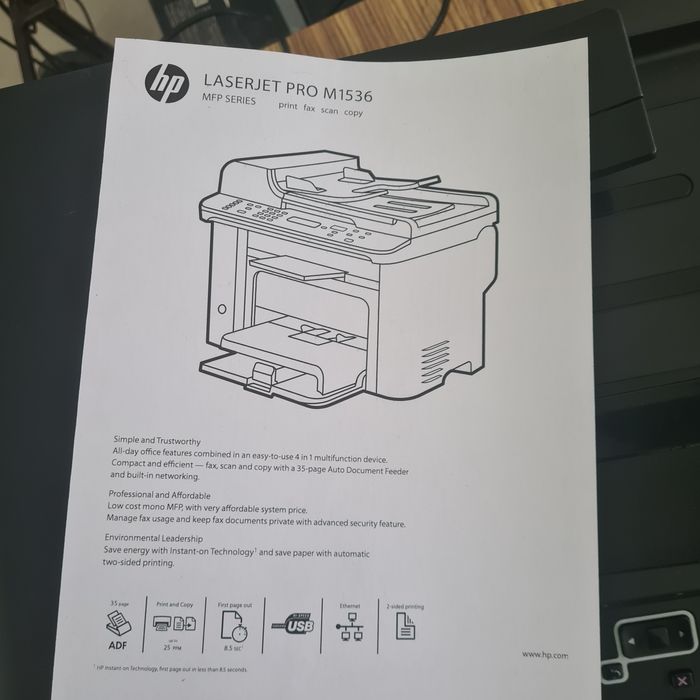 HP LJ M1536dnf.  Лазерный принтер сканер МФУ. Гарантия ГОД