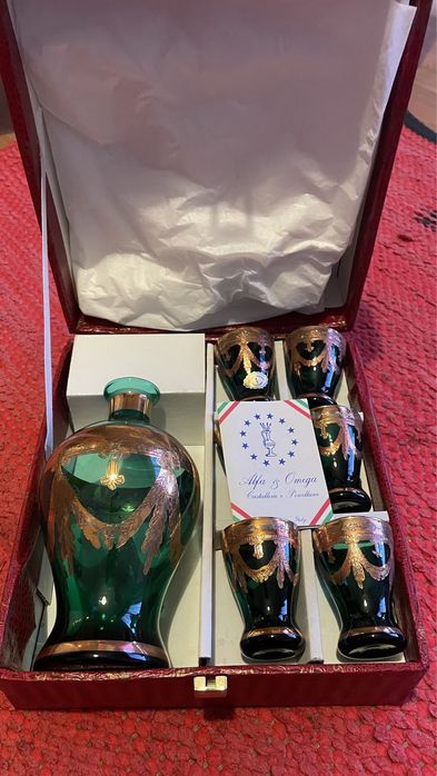 Conjunto de chá em vidro com certificado