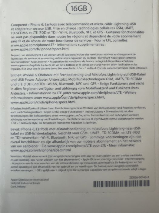 Pudelko do iPhone 6 16GB