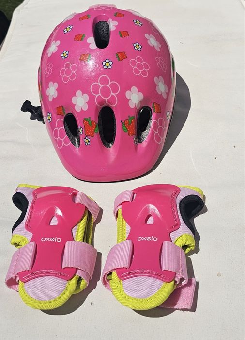 Capacete de Menina e cotoveleiras
