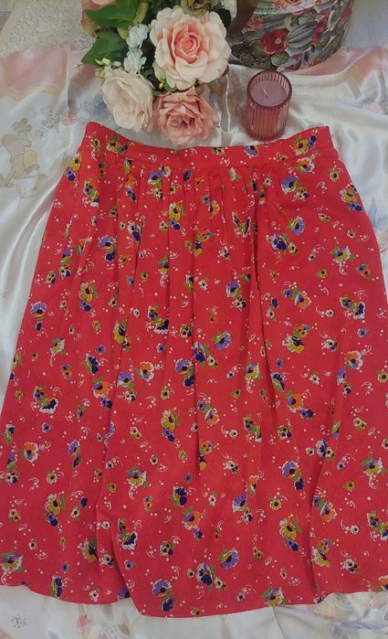 Kolorowa Spódnica midi rozmiar xl