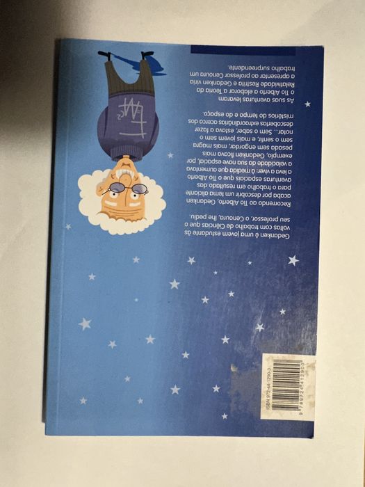 Livro “O Tempo e o Espaço do tio Alberto” e autor “Russell Stannard”