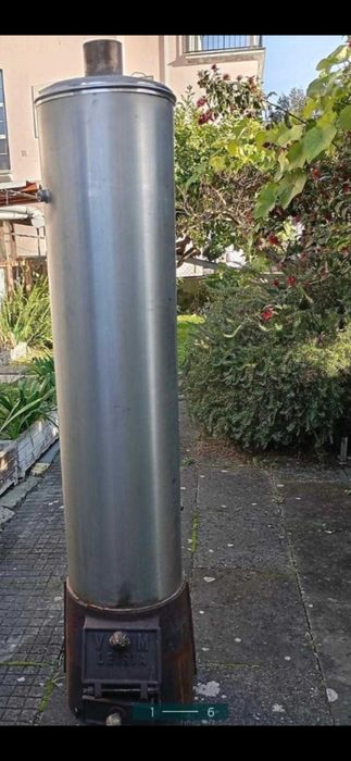 Bailarina a lenha, caldeira de água em aço inox