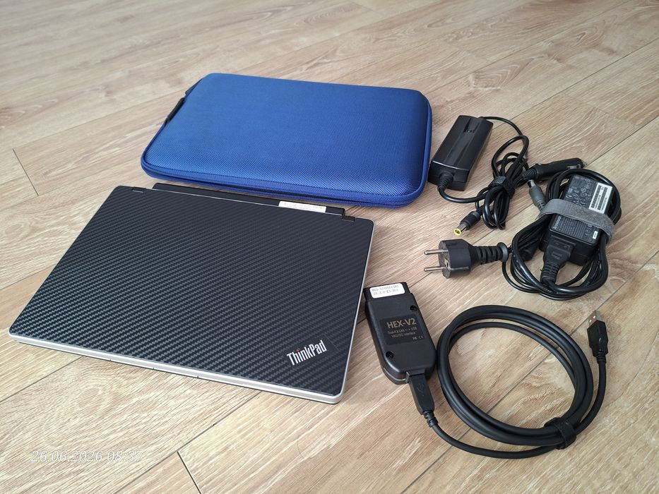 Diagnostyka VAG do 2017r. Lenovo ThinkPad  interfejs RU_EN  torba  ładowarka 12V