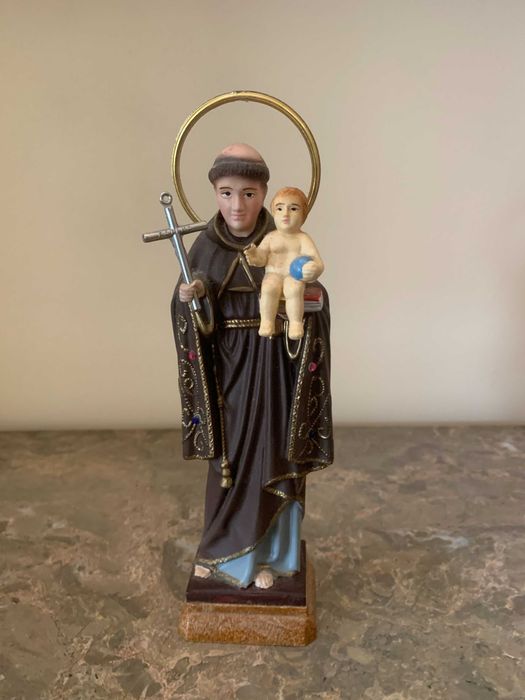 Santo António com Menino – imagem religiosa 20 cm