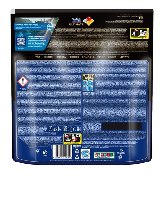 Kapsułki do zmywarki FINISH Powerball Ultimate All in 1 Lemon - 120 sz