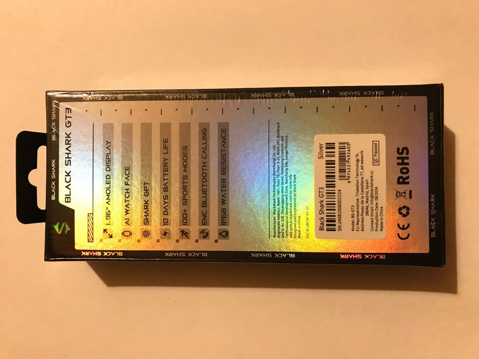 Zegarek Xiaomi Black Shark GT3 Srebrny/Silver
