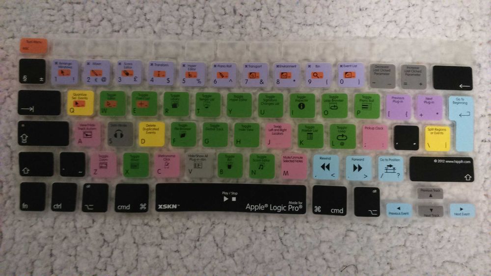 Протектор комп"ютерної клавіатури XSKN для Macbook Apple Logic Pro