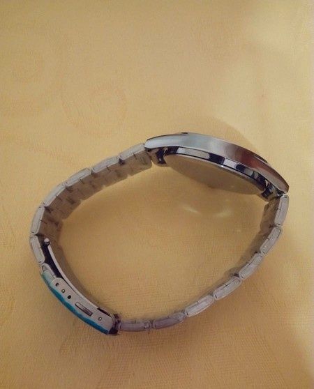 Relógio Quartzo mostrador cor azul e bracelete aço - ÚLTIMOS DIAS
