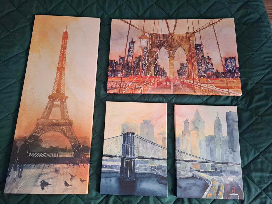 Zestaw obrazów  wieza Eiffla