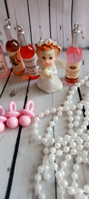 Aniołki, butelki, smoczki ślub komunia chrzciny rękodzieło