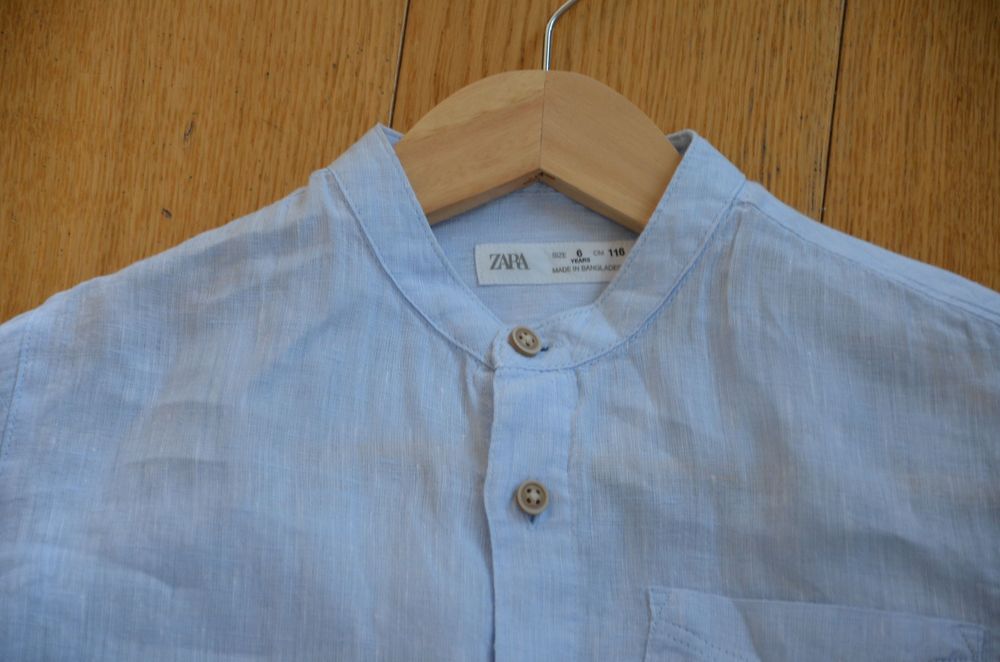 koszula dla chłopca Zara 116 cm 6 lat 100% len