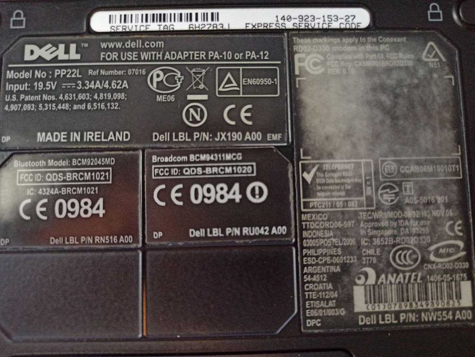 Ноутбук Dell Vostro 1500 (PP22L)