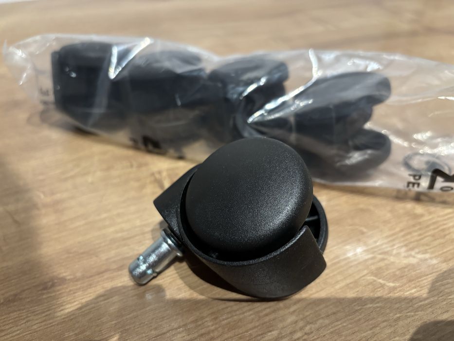 Kółka do krzesla obrotowego, 5 szt., nowe