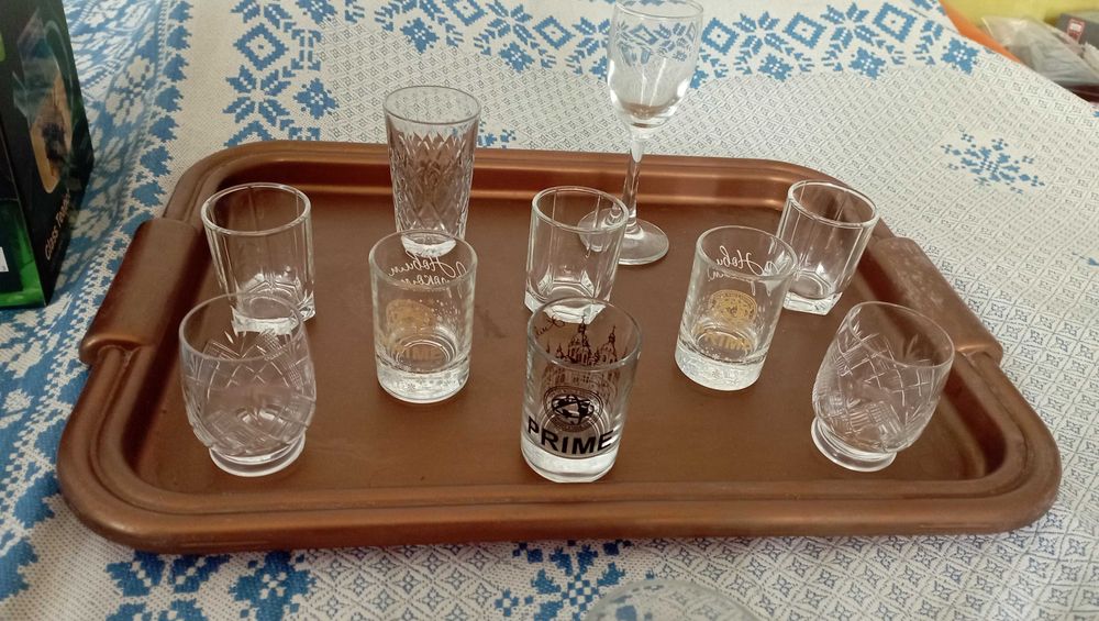 Стопки , бокалы- стекло, хрусталь