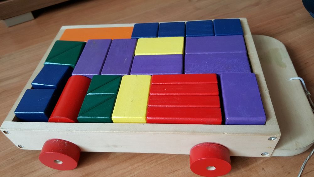 Klocki drewniane wózek Ikea