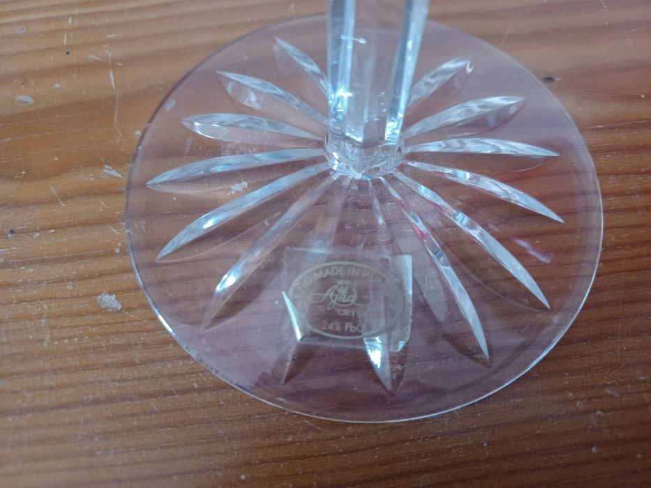 Cálice alto azul cristal