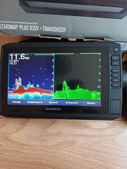 Эхолот Garmin ECHOMAP PLUS 93 SV с датчиком  GT 54UHD