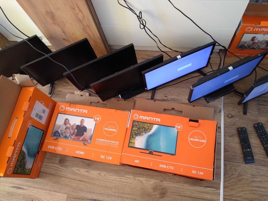 Telewizor Manta 19 cale DVBT2 HEVC bez USB antena ZK AŚ , TIR wysyłka