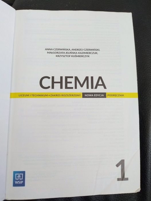 Chemia 1 zakres rozszerzony