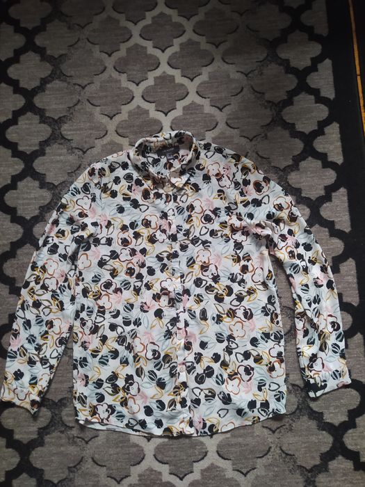 Koszula w kwiaty z długim rękawem Primark szyfonowa jak nowa