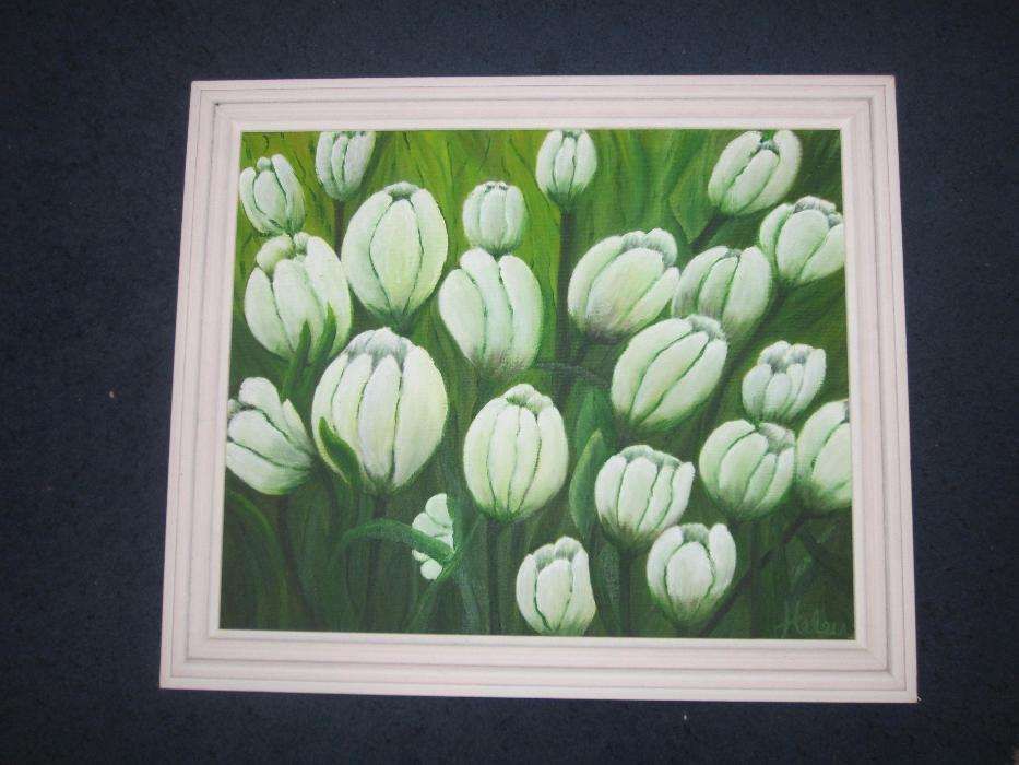 Pintura a óleo "Manto de Tulipas"