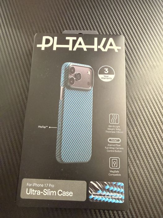PITAKA Ultra-Slim MagSafe iPhone 17 Pro Czarno-niebieski