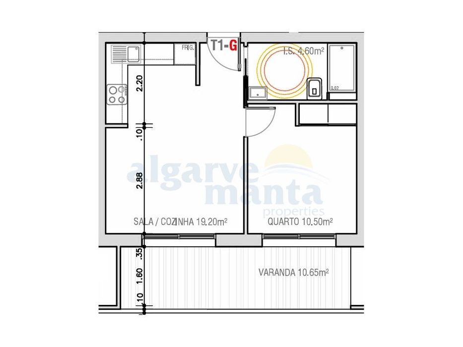 Nova construção - Apartamento T1 sito no 1º andar de um edifício - ... — Monte Gordo, Faro
