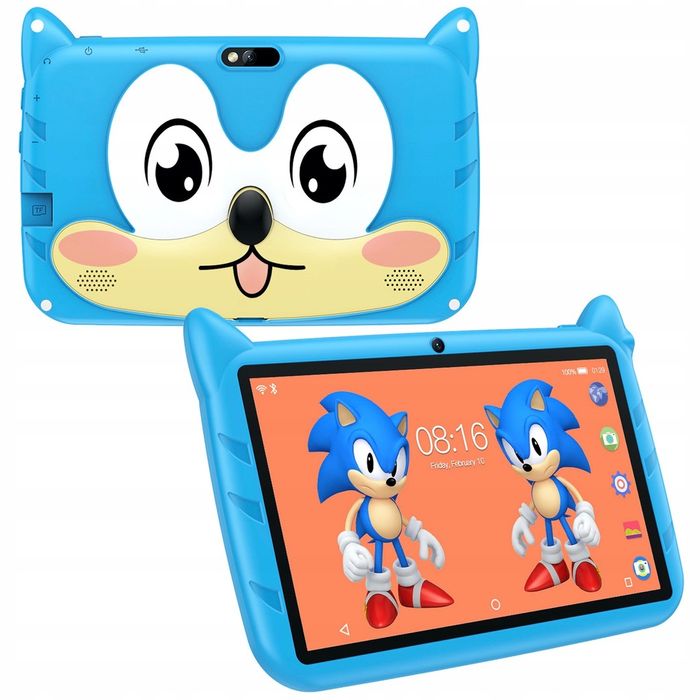 Tablet Smart Dla Dzieci Zabawka Na Prezent WiFi Android 7.5" LCD Etui Graf