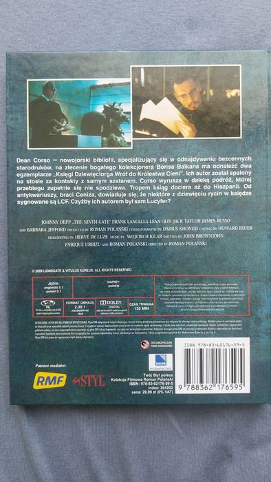 Film dvd dziewiąte wrota Johnny Depp Roman Polański