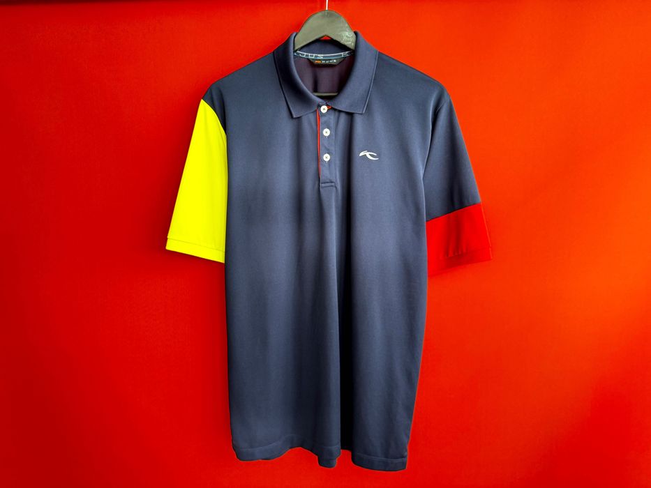 KJUS OUTDOOR оригінал чоловіча спортивна трекінгова футболка поло з комірцем для походів хайкінгу розмір L