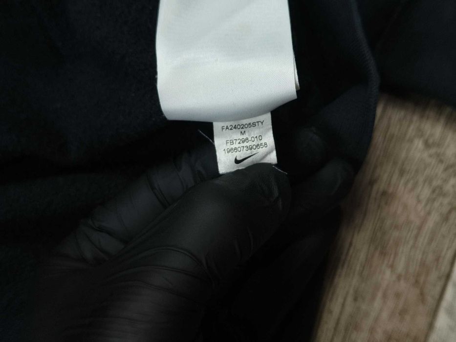 [M] NIKE на лампасах широке худі оригінальне бавовна чорне