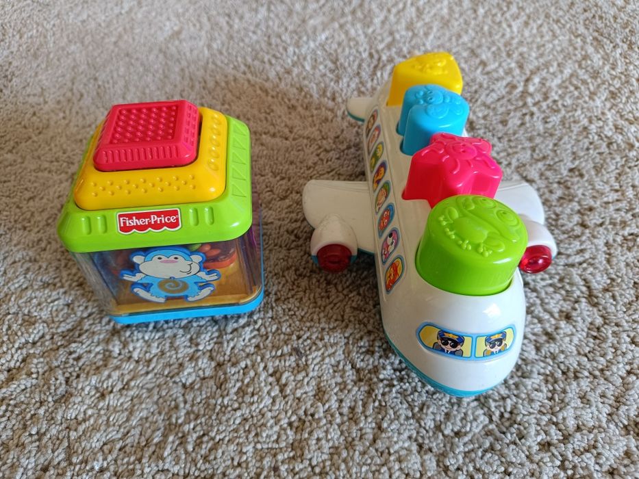 Conjunto Cubos e Avião Didáticos Fisher Price e