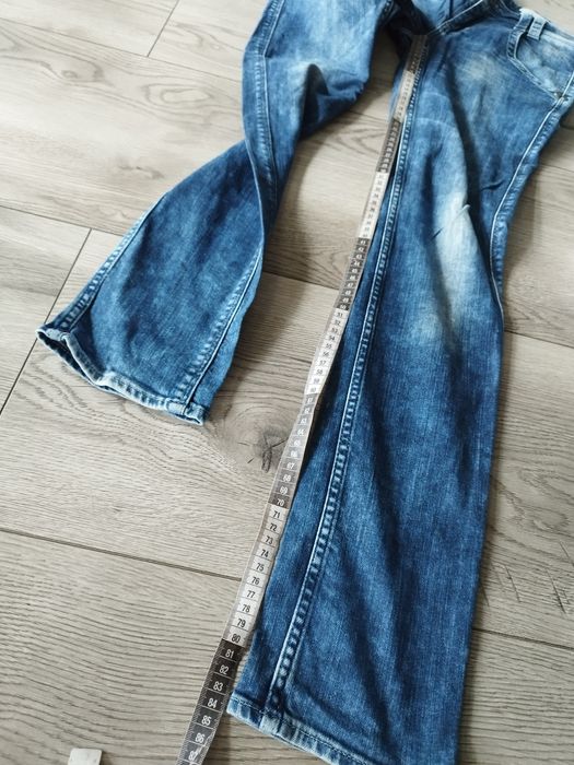 S/M spodnie jeansy rurki męskie wyprzedaż