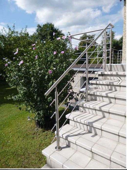 Balustrada nierdzewna balkonowa schodowa - 1 m. Samodzielny montaż.