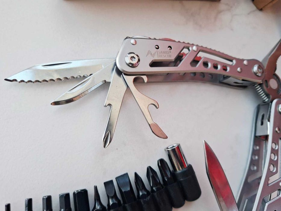 Мультитул тактичний Sanke Rescue Multi Tool 24 in 1, зі сталі з бітами