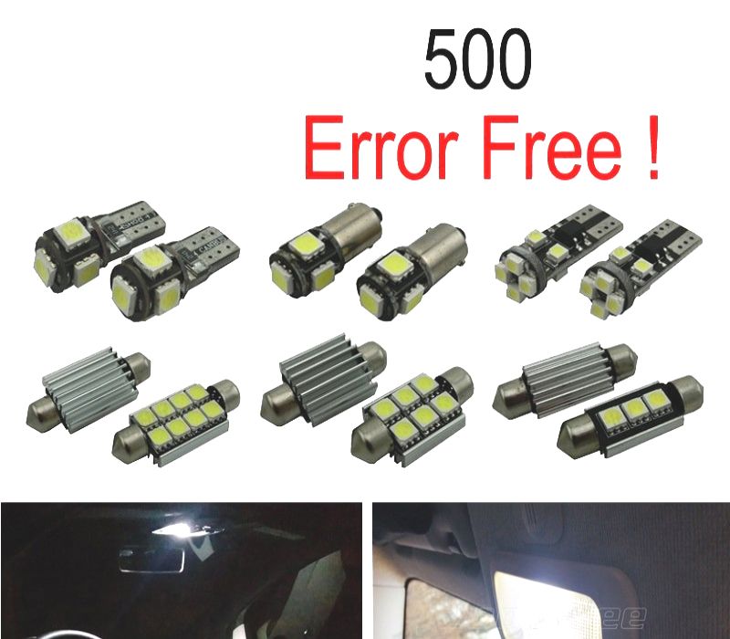 KIT COMPLETO 7 LAMPADAS LED INTERIOR PARA FIAT 500 07-17
