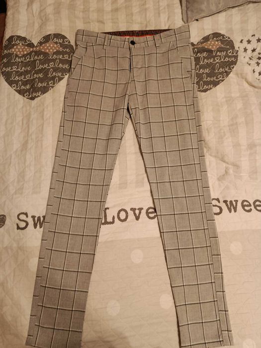 Spodnie męskie w kratę